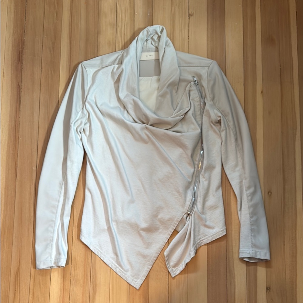 AllSaints Asymmetrical White Jacket